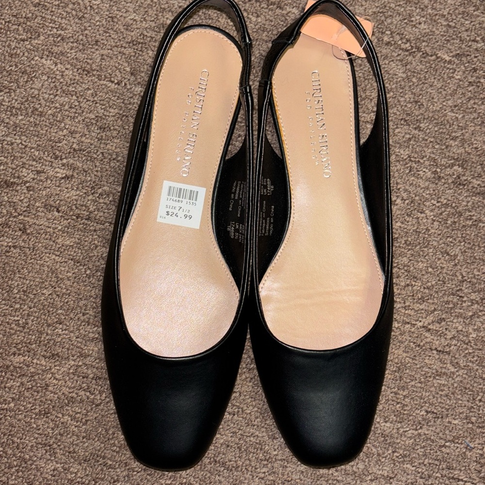 Black Slingback Flats